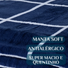 Coberta King Size Manta Xadrez Super Fofinha e Quentinha:azul - 4