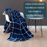 Coberta King Size Manta Xadrez Super Fofinha e Quentinha:azul - 5
