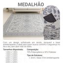 Ver imagem 5 de Tapete Funcional Sala / Quarto Medalhao - Tamanho 200 X 250 Cm - Cor Cinza/ Azul Claro - J. Serrano