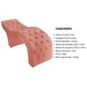 Maca Estofada Capitonê Clínica Salão Estética Suede Marta:Coral - 6