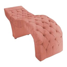 Maca Estofada Capitonê Clínica Salão Estética Suede Marta:Coral - 1
