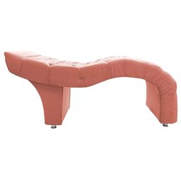 Maca Estofada Capitonê Clínica Salão Estética Suede Marta:Coral - 7