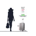 Ver imagem 5 de Mala de Bordo 10kg Viagem Rígida Rodas 360º Abs Cadeado Segredo Gladiador A2mb:cinza