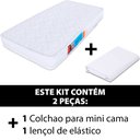Ver imagem 2 de Colchão BF Mini Cama Infantil Montessoriana Espuma D18 + Lençol Avulso com Elástico Percal 180 Fios Ant