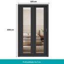 Ver imagem 5 de Guarda Roupa Solteiro 2 Portas Darvi com 2 Espelhos Carraro Preto Touch