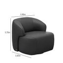 Ver imagem 3 de Poltrona Decorativa Giratória em Couro Livintus Leather