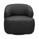 Ver imagem 2 de Poltrona Decorativa Giratória em Couro Livintus Leather