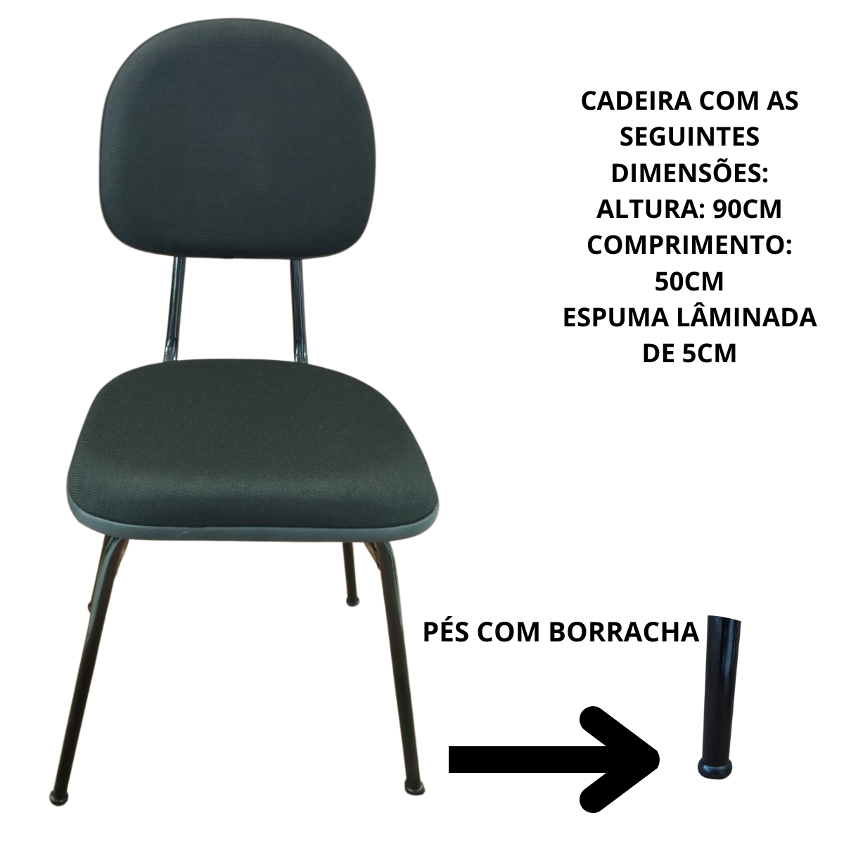 Kit Salão Preto Lavatório Portátil + Cadeira Fixa +aquecedor - 2