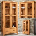 Ver imagem 6 de Buffet Aparador 2 Portas 3 Gav. 120 Cm e Cristaleira 2 Portas Bella Carvalho Fosco