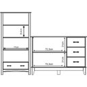 Ver imagem 4 de Buffet Aparador 2 Portas 3 Gav. 120 Cm e Cristaleira 2 Portas Bella Carvalho Fosco