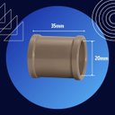 Ver imagem 2 de Luva Pvc Marrom Soldável Conexão Encanamento Água Fria 20mm | Akato