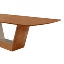 Ver imagem 4 de Mesa para Sala de Jantar Rubi 220cm Moderna Mobília Cinamomo com Champanhe-cinamomo Imbuia