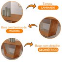 Ver imagem 3 de Mesa para Sala de Jantar Rubi 220cm Moderna Mobília Cinamomo com Champanhe-cinamomo Imbuia