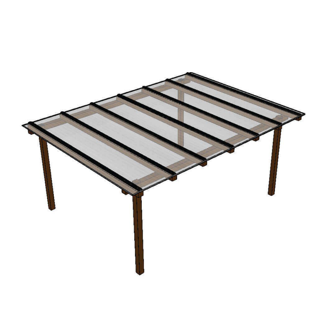 Ver imagem 1 de Cobertura Policarbonato Alveolar 4,00m x 1,00m - Cristal 6mm