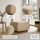 Ver imagem 6 de Sofá 3 Lugares e Puff para Sala Orgânico Nara Base Fixa Moderno Bouclê D03 - D'Rossi