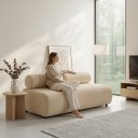 Ver imagem 7 de Sofá 3 Lugares e Puff para Sala Orgânico Nara Base Fixa Moderno Bouclê D03 - D'Rossi