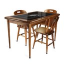 Ver imagem 1 de Mesa Retangular para Varanda Gourmet em Madeira e 28 Azulejos com 3 Cadeiras de Madeira - Familia e
