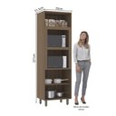 Ver imagem 2 de Paneleiro Torre Quente 70cm 3 Portas com Espaço para Forno e Micro-ondas Aspen Luciane Móveis