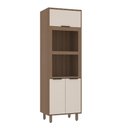 Ver imagem 1 de Paneleiro Torre Quente 70cm 3 Portas com Espaço para Forno e Micro-ondas Aspen Luciane Móveis