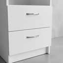 Ver imagem 6 de Mesa de Cabeceira 2 Gavetas com Compartimento Secreto, Gaveta Secreta - Branco