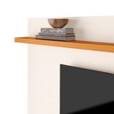 Ver imagem 4 de Painel para Tv até 55 Polegadas Ripado Ottawa 136cm - Via Nossa - Off White e Cedro