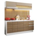 Ver imagem 3 de Armário de Cozinha Compacta 100% MDF 180 cm Branco/Rustic/Crema Smart Madesa 01