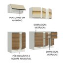 Ver imagem 5 de Armário de Cozinha Compacta 100% MDF 180 cm Branco/Rustic/Crema Smart Madesa 01