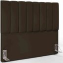 Ver imagem 2 de Cabeceira Cama Box Casal Dubai 1,40cm - Suede Marrom