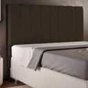 Ver imagem 4 de Cabeceira Cama Box Casal Dubai 1,40cm - Suede Marrom