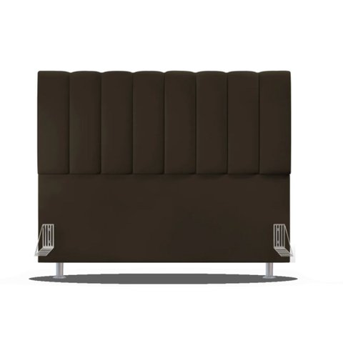 Cabeceira Cama Box Casal Dubai 1,40cm - Suede Marrom