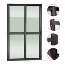 Ver imagem 3 de Porta Correr 2F.Moveis 210 x 150 Elite c/Fechadura Tetra V.Liso Preto Brimak