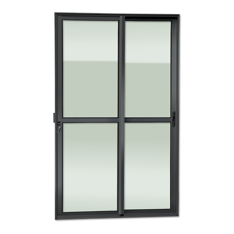 Porta Correr 2F.Moveis 210 x 150 Elite c/Fechadura Tetra V.Liso Preto Brimak