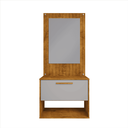 Ver imagem 3 de Conjunto para Banheiro Zenit Gabinete com Espelho 1 Gaveta e Cuba Naturalle com Off White - Ofertamo