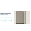 Ver imagem 6 de Armário Aéreo Canto Reto de Cozinha 95 Cm 2 Portas 4 Prateleiras Linea Luciane Móveis
