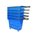 Ver imagem 1 de Kit - 5 Cestos Grande com Rodízio D300 Cód. 3300 Azul - Della Plast