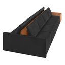 Ver imagem 7 de Sofá Ilha 4 Lugares Living 432cm Modulado para Sala Lary Veludo Preto K01 - D'Rossi