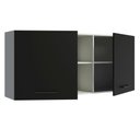 Ver imagem 5 de Armário de Cozinha Aéreo 150 cm 2 Portas e 2 Nichos Branco/Preto Agata Madesa