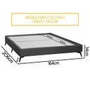 Ver imagem 4 de Base Cama Box Orgânica Montreal 164x206cm Queen Size Bouclê - Sofa Store:bouclê Cinza Grafite