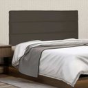 Ver imagem 2 de Painel Cabeceira Paris Box Casal 1,40cm - Suede Marrom Café