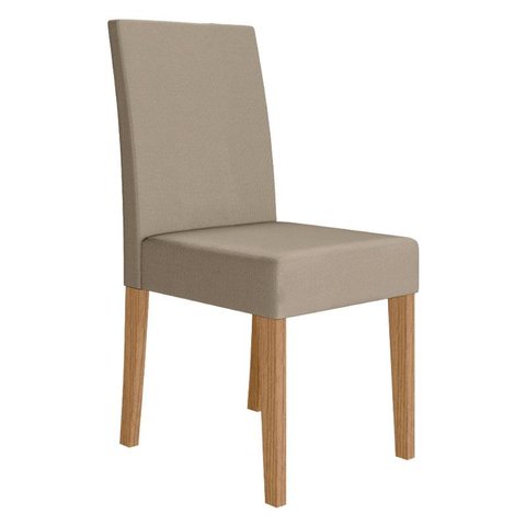 Cadeira para Mesa de Jantar Josi Kit 02 Peças Liso Carvalho Bege – Poliman
