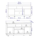 Ver imagem 2 de Rack Bancada Yara para Sala de Tv até 47 Polegadas Freijó Off White Colibri
