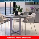 Ver imagem 2 de Mesa de Reunião Redonda P25 Pandin 110 Cm (largura) Tampo Mdp Grafito Pé Aço Tubular Lilás