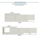 Ver imagem 5 de Rack Extensível com Painel Ripado TV até 75 Polegadas 200CMX230CM Aruá CabeCasa MadeiraOriginals