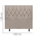 Ver imagem 3 de Cabeceira Estofada Cama Box Queen 160cm Istambul Corino Bege- Mabe Magazine