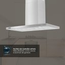 Ver imagem 2 de Coifa e Depurador de Parede Eos 90cm Cheff Gourmet Slim Tipo T Inox Eco91pti 220v