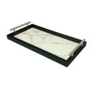 Ver imagem 2 de Bandeja Retangular Café da Manhã com Alça Inox 25x46cm Preto/marmorizado - Arkell
