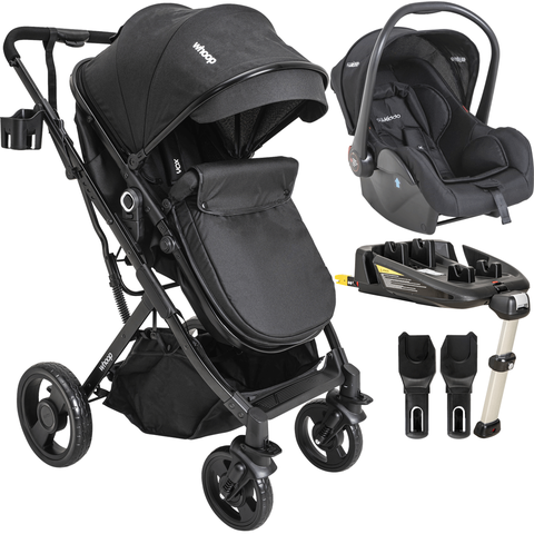 Carrinho de Bebe Bebe Conforto Base Isofix Kiddo Vox Ii Preto