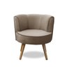 Kit 2 Poltronas Para Sala Decorativa Isa Suede Cappuccino Adonai Estofados - 4