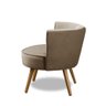 Kit 2 Poltronas Para Sala Decorativa Isa Suede Cappuccino Adonai Estofados - 5