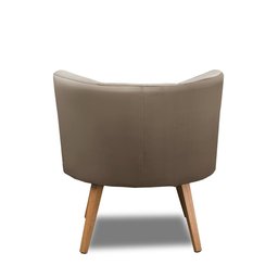 Kit 2 Poltronas Para Sala Decorativa Isa Suede Cappuccino Adonai Estofados - 6